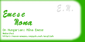 emese mona business card