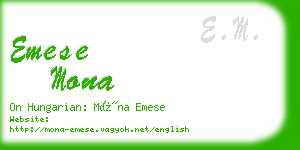 emese mona business card